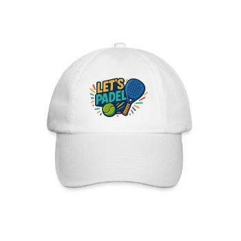 Le motif du padel laisse le padel - Casquette classique - blanc/blanc - Devant