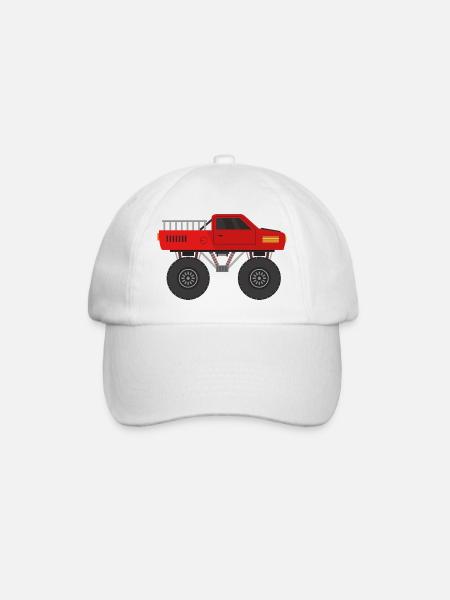 Monstertruck - Baseballkappe - Weiß/Weiß