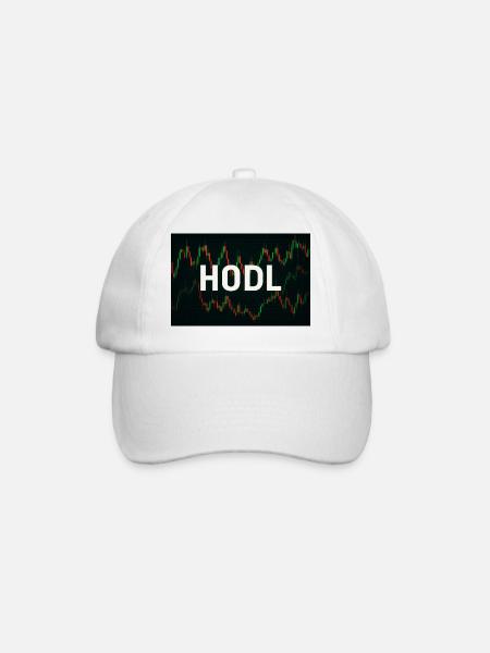 HODL-Grafikmotiv mit Aktiendiagramm - Baseballkappe - Weiß/Weiß