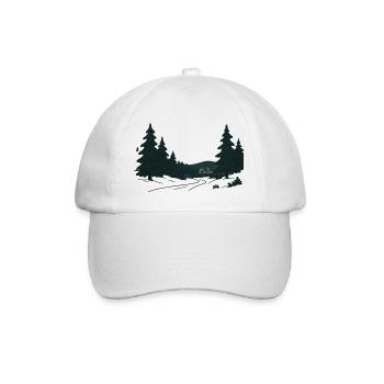 Night Forest Path into Christmas - Baseball Cap - white/white - Front