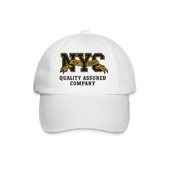 Vintage NYC College Varsity Logo Design - Baseball Cap - white/white - Front