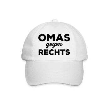 Omas gegen rechts - Baseballkappe - Weiß/Weiß - Vorne
