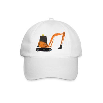 Bagger - Baseballkappe - Weiß/Weiß - Vorne