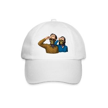 WIR SIND HIER – Geek & Science-Fiction - Baseballkappe - Weiß/Weiß - Vorne