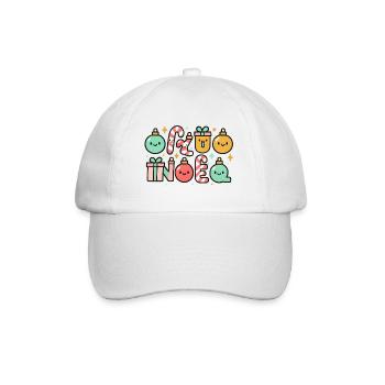 Cute Christmas Candy Ornaments - Baseball Cap - white/white - Front