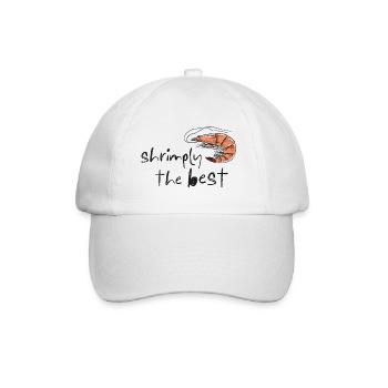 Shrimply the Best – Doodle Shrimp Pun Saying - Baseball Cap - white/white - Front