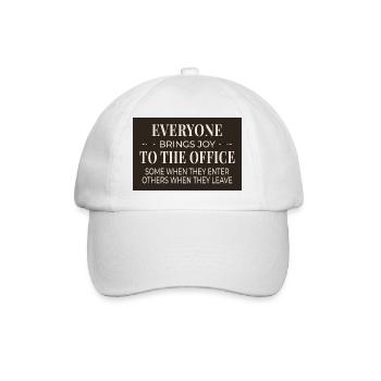 Humour de bureau – Joie à l’intérieur et à l’extérieur - Casquette classique - blanc/blanc - Devant