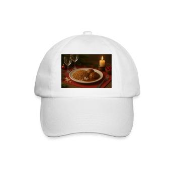 Assiette festive de boulettes de sarrasin - Casquette classique - blanc/blanc - Devant