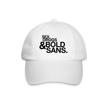 Sexe Drogues Sans Typographie Dire un nerd - Casquette classique - blanc/blanc - Devant