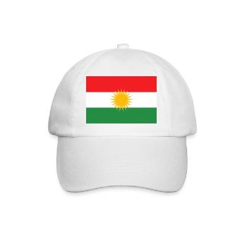 Kurdistan Flag Sun Star - Baseball Cap - white/white - Front