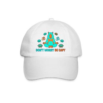 Ne t’inquiète pas, sois capy yoga - Casquette classique - blanc/blanc - Devant