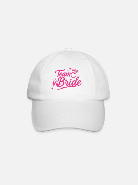 Team Braut Pink Diamond - Baseballkappe - Weiß/Weiß