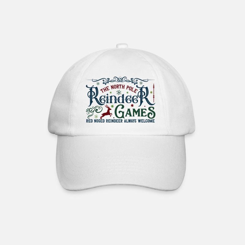 North Pole Reindeer Games - Baseball Cap - white/white