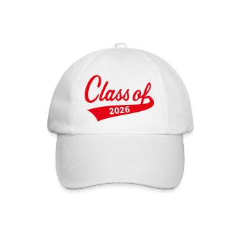 Class Of 2026 (Abschlussklasse Schulabschluss Red) - Baseballkappe - Weiß/Weiß - Vorne