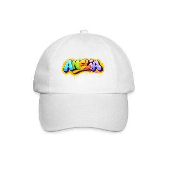 Graffiti Amelia Name Gift Ideal Printable su - Baseball Cap - white/white - Front