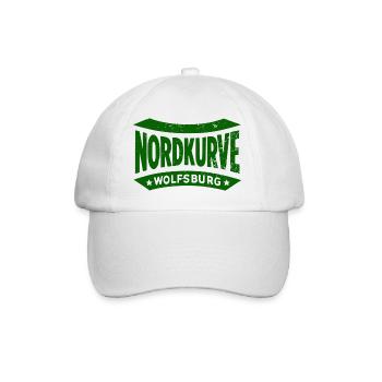 Wolfsburg Nordkurve Stadion Fan Hoodie, tasche - Baseballkappe - Weiß/Weiß - Vorne