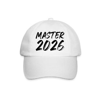 Master 2026 - Baseballkappe - Weiß/Weiß - Vorne