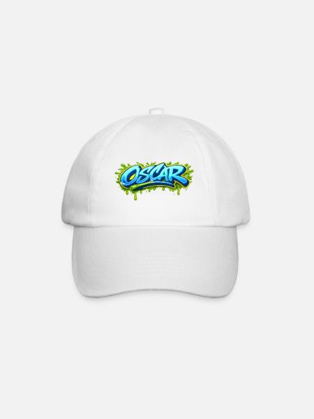 GRAFFITI NAME OSCAR FOR PERFECT GIFT PRINTABLE on - Baseball Cap - white/white