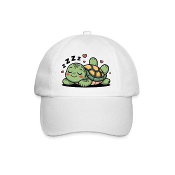 Cuddly turtle in slumber - Baseball Cap - white/white - Front