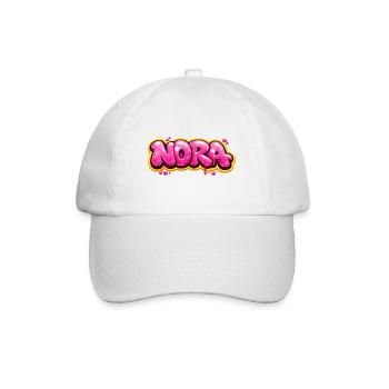 NORA GRAFFITI NAME FOR PERFECT GIFT PRINTABLE  - Casquette classique - blanc/blanc - Devant