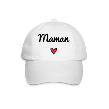 HERZ. MAMA. MUTTERTAG. PARTY. ALLES GUTE ZUM GEBURTSTAG - Baseballkappe - Weiß/Weiß - Vorne