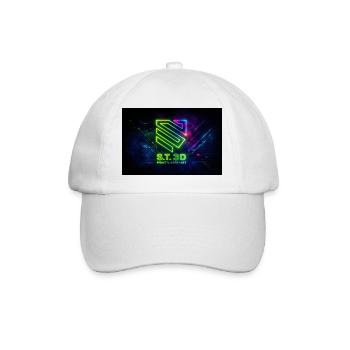 S.T.3D Art au laser néon - Casquette classique - blanc/blanc - Devant