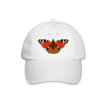 Papillons : Le papillon paon - Casquette classique - blanc/blanc - Devant