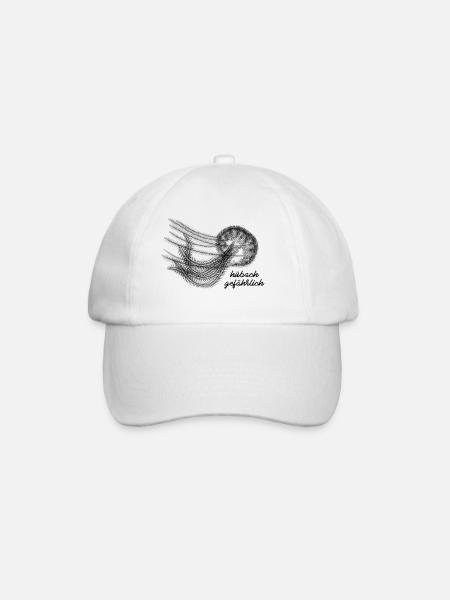 Qualle - hübsch gefährlich - Baseball Cap - white/white