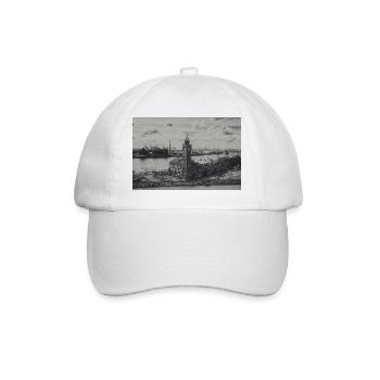 Port of Hamburg Gauge Tower retro - Baseball Cap - white/white - Front