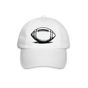 Vintage American Football Ball Sportler - Baseballkappe - Weiß/Weiß - Vorne