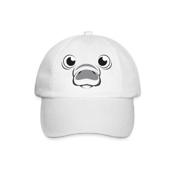 Niedliches Seekutt-Gesicht Meerestier-Kinderkostüm - Baseballkappe - Weiß/Weiß - Vorne