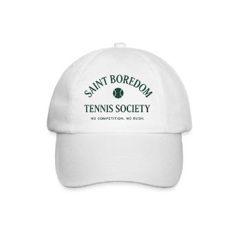 Saint Boredom - Tennis Society - Baseballkappe - Weiß/Weiß - Vorne