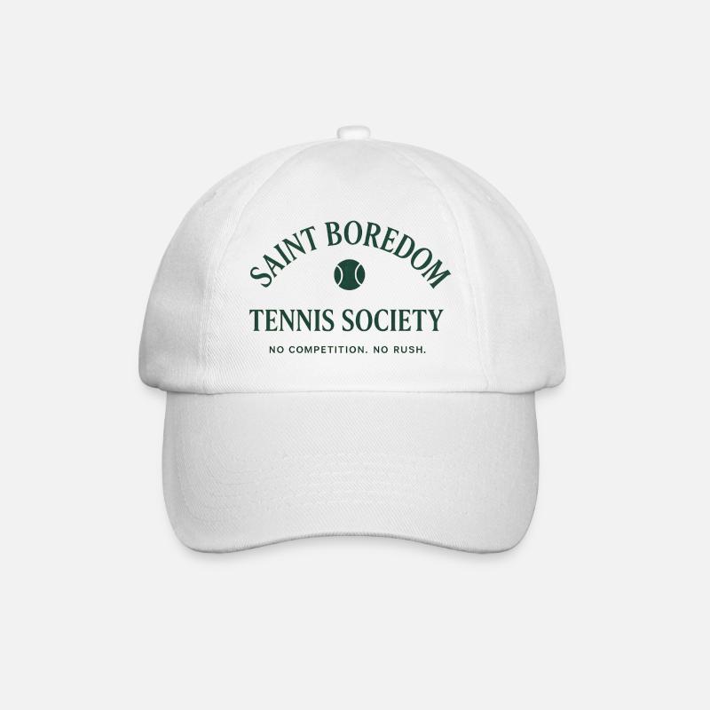 Saint Boredom - Tennis Society - Baseballkappe - Weiß/Weiß
