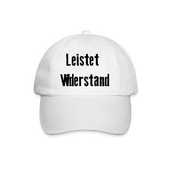 Leistet_wiederstand  - Baseballkappe - Weiß/Weiß - Vorne
