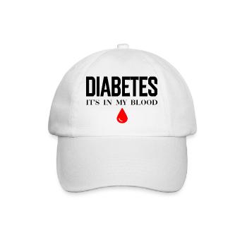 Crimson Teardrop Smile - Baseball Cap - white/white - Front
