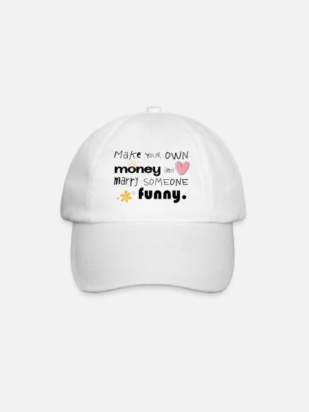 Make Your Own Money & Marry Someone Funny - Baseballkasket - hvid/hvid
