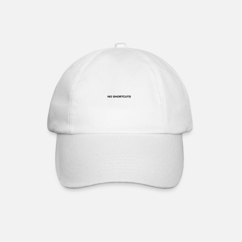No shortcut typography - Baseball Cap - white/white