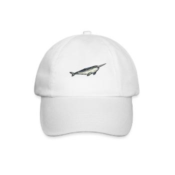Geometric Narwhal Polygon - Baseball Cap - white/white - Front