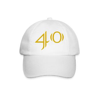 40. 40 YEARS. 40th ANNIVERSARY. 40 YEARS ANNIVERSARY. - Baseball Cap - white/white - Front