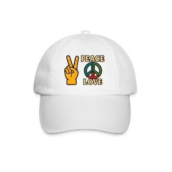 Icône Paix et Amour Tee Peace - Casquette classique - blanc/blanc - Devant