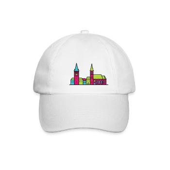 Skyline de Wels City Lederer Tower Art moderne en ligne - Casquette classique - blanc/blanc - Devant