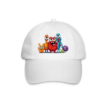 Colorful Monster Family in Cartoon Style - Baseball Cap - white/white - Front