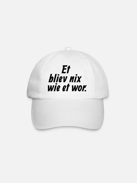 Et bliev nix wie et wo - Et Kölsche Jrundjesetz §5 - Baseballkappe - Weiß/Weiß