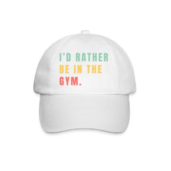 Je préfère être à la salle de sport - Casquette classique - blanc/blanc - Devant