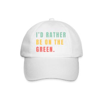 Je préfère être sur le green - Casquette classique - blanc/blanc - Devant