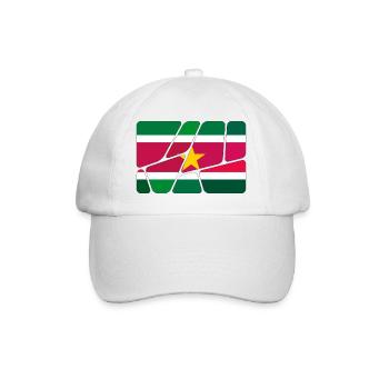 Flag of Suriname - Baseball Cap - white/white - Front
