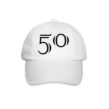 50. 50 YEARS. 50th ANNIVERSARY. 50 YEARS ANNIVERSARY. - Baseball Cap - white/white - Front