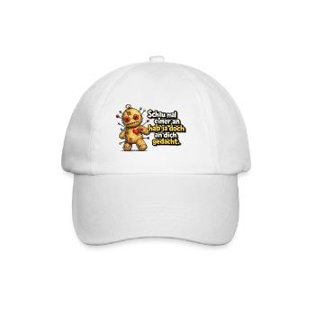 Voodoopuppe Nadeln und Herz - Baseballkappe - Weiß/Weiß - Vorne