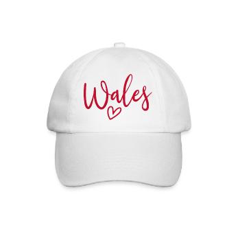 Cœur du Pays de Galles Amour des Femmes du Pays de Galles - Casquette classique - blanc/blanc - Devant