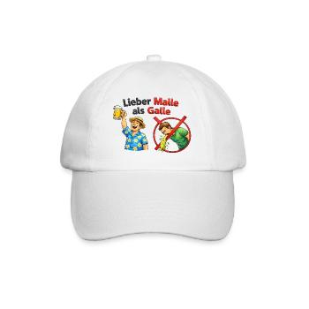 Better malle than bile - Mallorca - Baseball Cap - white/white - Front